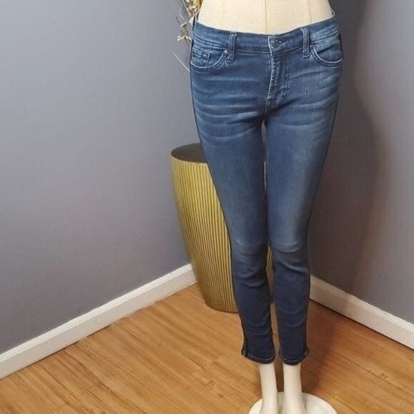 7 For All Mankind 7FAM b(air) Authentic The Ankle Skinny Size 27 - Picture 8 of 15